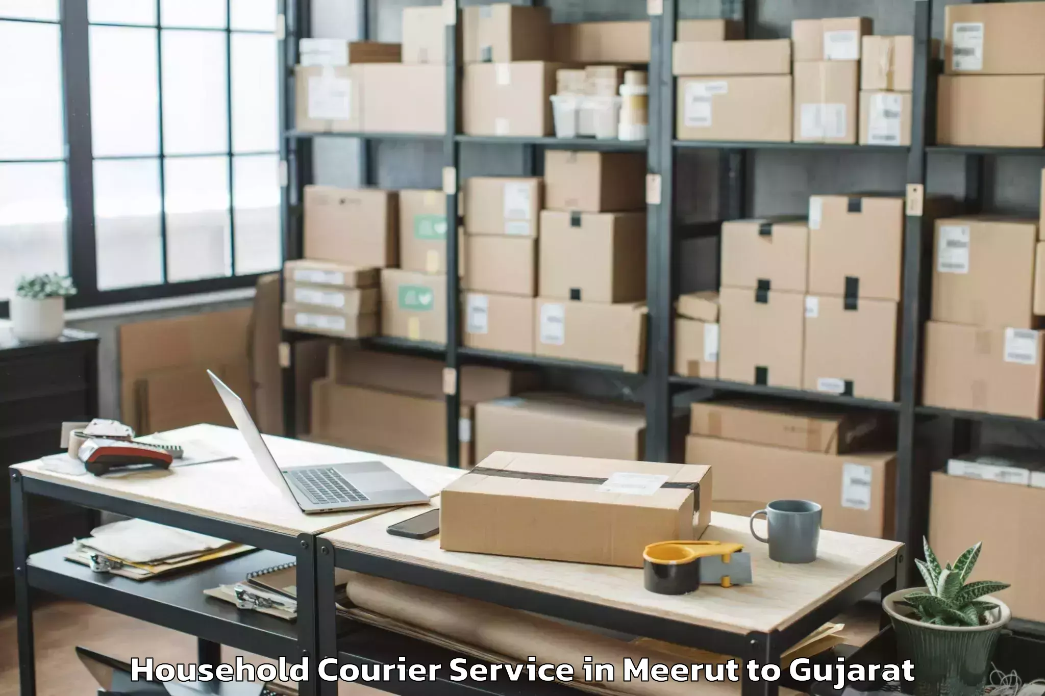 Comprehensive Meerut to Pardi Household Courier